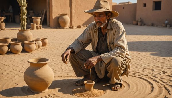 Comment fabriquer des poteries traditionnelles au desert ?