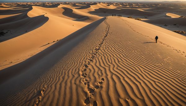 Sentiers sauvages randonnee pedestre sable