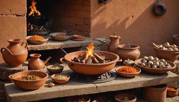 Tajines et plats mijotes au feu bois